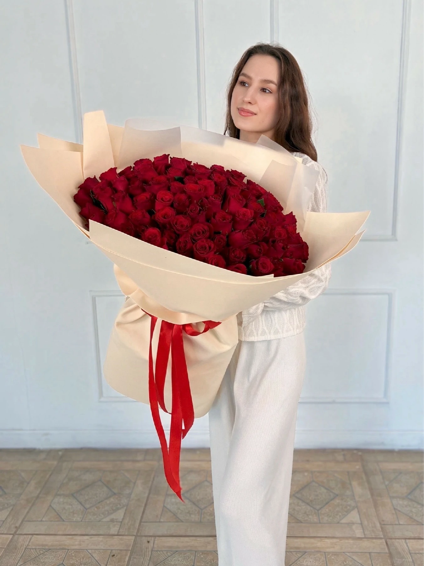 Букет из 101 кенийской розы