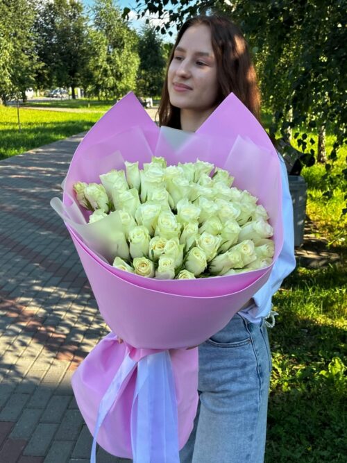 Букет 55 кенийских роз