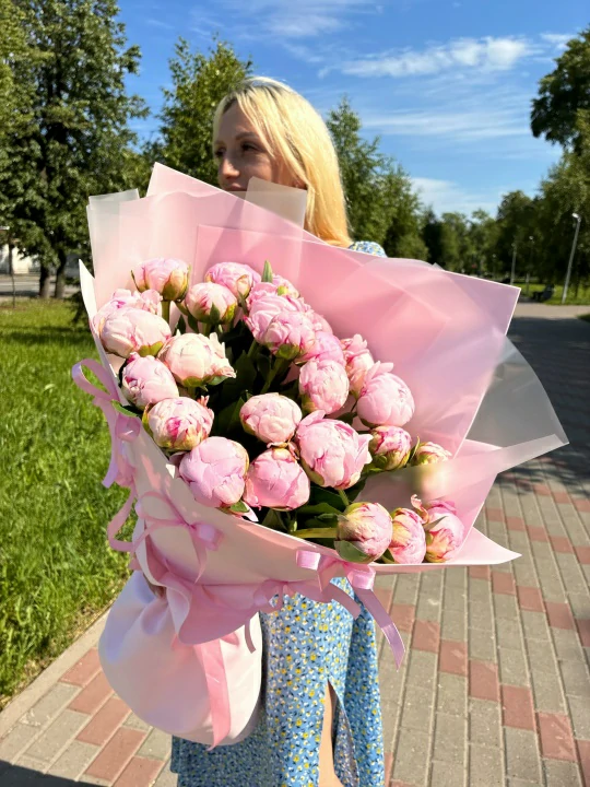 Букет Бантики с пионами Xl — изображение 2