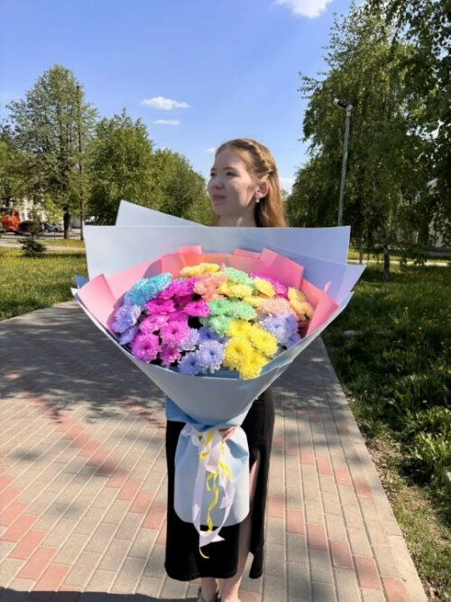 Alternative view of Дофаминовый букет из хризантемы 15